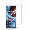 yystao Pellicola protettiva per smartphone Realme GT7 5G, 9H, in vetro temperato ad alta risoluzione, anti-esplosione, antigraffio, resistente alle impronte digitali (3 pezzi)