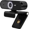 NGBFF Webcam 4K 13MP Zoom 10x Videocamera USB for PC Laptop Trasmissione didattica online