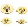 ZHOUXYFDC Serrature Per Borse 2/5/10 pezzi di chiusura ovale in metallo con chiusura a torsione fai da te for borse, borse, Fibbia di chiusura, accessori for ferramenta for bagagli(Gold,30X24mm-2Pcs)