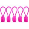 SHINROAD Fascette magnetiche riutilizzabili 5/10 pz avvolgicavo in silicone Twist Cord Organizer clip per cuffie Home Office School titolari antipolvere rosa rosso