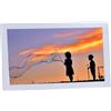 YPAPBHT Cornice for foto digitale da 12-32 pollici, macchina pubblicitaria for album fotografici elettronici ad alta definizione, nera.(White,13-inch)