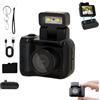 Generic Gen.2 Mini Retro Keychain Camera, Divertimento Tascabile Con Stile Vintage Con Flash Flip A 90° E Modalità 6 Filtri, Schermo Hd 1080p, Facile Da Catturare Il Momento Meraviglioso (Black)