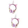Hemobllo 2pezzi Cuffie Per Ragazzo Ragazza Con Microfono e Volume Controllato Compatibili Con Laptop Tablet e Smartphone Cuffie over Ear Con Design Unicorno Per Viaggi e Uso Quotidiano