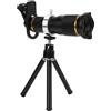 VBESTLIFE Teleobiettivo per Telefono 20X, Telescopio con Adattatore per Smartphone Treppiede, Monocolo per Adulti con Ampia Apertura, per Birdwatching Caccia Escursionismo Campeggio Fauna