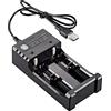 tinysiry Caricatore della batteria Indipendente di ricarica ad alta temperatura Resistenza a temperatura 4,2 V Caricatore a batteria ricaricabile USB per 18650 18500 14500 26650