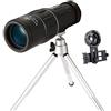 Generic Binocolo ad Alta Potenza, Telescopio Monoculare 16x52, Monocolo Compatto ad Alta Potenza con Lente Prismatica BAK4 Impermeabile a Vita con Adattatore Smartphone e Treppiede Adulti Bambini Bird Watch