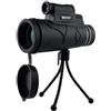 OSALADI Monoculare 12X50 Nero in Plastica, Portatile per Escursioni Notturne | Ottica, Immagini Chiare, per Birdwatching, Fauna Selvatica e Panorami