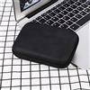 Riuulity Custodia per Chiavetta USB Custodia Antiurto per Archiviazione Digitale Borsa per Auricolari con Cavo in Pelle PU Leggera Nera per Ufficio 5,5x4x1,38 Pollici (BLACK)