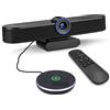QZCX Webcam PC, Webcam for conferenze ultra grandangolare 4K 8 MP Zoom digitale 5x con inquadratura automatica Webcam for PC USB Live Streaming,per streaming live, videochiamate, conferenze(B)