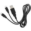 COBRA Cavo di ricarica micro USB a Y, cavo di ricarica doppio USB esteso per due dispositivi, compatibile con Walkie talkie Cobra, smartphone e tablet
