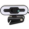 GOWENIC Webcam 4K, Fotocamera PC USB 3840x2140 con Microfono Integrato, Luce di Riempimento Super Luminosa, Funzione Bellezza Automatica, Webcam USB 2.0 per Display LCD di Computer