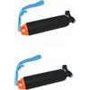 Mikikit 2pezzi Asta Galleggiante Silicone Per Action Camera Impugnatura Galleggiante Per Surf Immersioni e Snorkeling Con Cinghia Regolabile Compatibile Modelli Arancione
