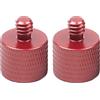 FEICHAO 2 adattatori a vite 5/8 1/4 3/8 femmina a 3/8 5/8 1/4 maschio per fotocamera fotografia treppiede conversione cardanico (3/8 a 1/4 rosso)