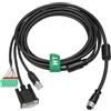 HangTon Cavo schermato ad alta flessibilità, da M12 a 17 pin a RJ45/DB9/terminale aperto, per dispositivi di visione ID2000/ID3000/SC2000/SC3000, dati, alimentazione, controllo del segnale I/O, 8 m