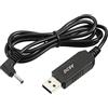 YOKIVE DC 5V a DC 9V USB Step Up Tensione Convertitore, Cavo Alimentazione con DC Gomito Jack 3,5mm x 1,35mm,Ottimo per Router, Auto Guida Registratore (Nero, 6W 1A)