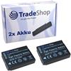 Trade-Shop 2 X Fotocamera ad alte prestazioni LiIon batteria sostituisce DMWBCG10 DMWBCG10E DC7E BP DCU per Panasonic Lumix DMCTZ18 DMCTZ22 FMC DMCZX1 DMC TZ 18 DMCTZZX 22 FMC 1 Leica VLux VLUX 30 V
