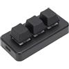 Annadue Tastiera a 3 Tasti, Piccola Tastiera Meccanica Personalizzata Ergonomica con Connessione USB Cablata e Wireless 2.4G, per Giochi e Lavoro OS X (BLACK)
