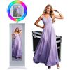 PAAFNN Photo Booth portatile compatibile con iPad, con luce ad anello RGB e controllo app per live streaming/trucco/video YouTube/TikTok e qualsiasi evento (bianco E (LCD), Photo Booth Machine)