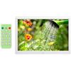 Annadue Album Elettronico con Cornice Digitale HD Wide Screen da 14 Pollici per la Riproduzione Multimediale con Telecomando e Calendario Elettronico (Bianco)