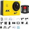 DIGNIFE Action Camera, Action Camera Ultra HD 4K/30fps 2.0 pollici 170D subacqueo impermeabile Videoregistratore Telecamere Sport Cam(Yellow)