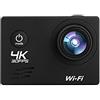 SONGR 4K Action Camera Fotocamera Subacquea Fotocamera Subacquea 4K Ultra Chiara, Con Hotspot Wifi, Collegata A App, Adatta Per Sistema Android/Ios