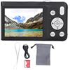 Qanyegn Digital Camera, HD 68MP 2.7in Screen 16x Zoom Small Vlog fotocamera, fotocamera per filtri di bellezza per ragazzi per ragazzi ragazzi (Black)