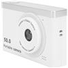 Generic Fotocamera Digitale HD, Fotocamera Digitale Portatile con Zoom HD 8X con Luce di Riempimento per la Fotografia (WHITE)