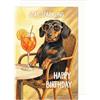 Edition Seidel Premium Biglietto di auguri di compleanno con busta. Auguri di buon compleanno Happy Birthday per uomo donna amici bassotto cane umorismo (G4233 SW026)