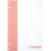 Kokuyo Campus RU-NP174P - Quaderno ad anelli sottile, formato A4, 5 x 5 cm, con pagina del titolo personalizzabile, capacità 40 fogli, adatto per fogli sfusi a 30 fori, colore: rosa