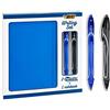 BIC Writing Set - 2 BIC Gel-ocity Quick Dry Penne Gel con Punta Media (0,7 mm) E 1 Taccuino A Righe A5, Set Da Regalo Da 3