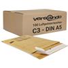 Versando LUPOBC100, buste imbottite, 170 x 225 mm , C3 (13) C/0, marrone / oro, 100 pezzi