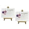 Generico 2 pezzi Piantabili Semi D'amore Calendario Avvento 2026, 12Mesi Carta Piantabile Calendario Da Scrivania 2026 Con Supporto, Organizer Decorativo Per Armadietto, Ingresso, Sala Da Pranzo
