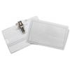 Agendepoint.it Badge Targhetta Portanome In Pvc Trasparente 50 Pezzi Con Clip Spilla In Metallo 9x5.5