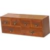 Sharplace Organizer per cassetti da scrivania, porta carte da tavolo, cassettiera in legno rustico per soggiorno, ufficio, bagno, dormitorio