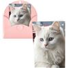 GDSHJKLW Biglietto di auguri bianco con simpatico gatto bianco con buste, 10,2 x 15,2 cm, biglietti di ringraziamento, biglietti per tutte le occasioni, rosa, per Natale, vacanze, compleanno, laurea,