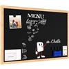 ALLboards Lavagna Magnetica per Gesso Nera con Cornice in Legno 60x40cm Scrivibile e Cancellabile a Secco, a Parete
