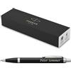 PARKER Penna a sfera IM Core con incisione | penna premium | confezione regalo | mina nera | regalo personalizzato | nomi | inciso | anniversario | compleanno (Matte Black C.C.)
