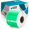 specmark Rotolo di Etichette Compatibile con DYMO S0722430 54mm x 101mm 220 Pezzi Adatto a Tutte le Stampanti di Etichette Labelwriter 450, 4XL, Seiko-SLP, Etichetta Verde, Scrittura Nera