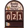 Generico Contalibri in Legno con - Contatore Personale Libri Letti (Fino a 999) | Segnalibro Decorativo da Scrivania o Libreria | Idea Regalo Originale per Lettori, Appassionati di Libri, Insegnanti e Bibliote
