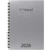 PRESTIGE & DELUXE Ricambio agenda MOOD spiralato 15x21 settimanale 2026 + penna a scatto e segnalibro