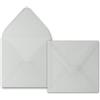 NEUSER PAPIER Buste trasparenti - 25 pezzi. Buste quadrate, 16 x 16 cm, 92 grammi al m², incollaggio a umido, senza finestra