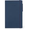 Legami - Taccuino a pagine bianche, Medium, 192 Pagine, Copertina in morbido PU, in Carta certificata FSC®, Carta avorio 90 g/m², Planner mensile, Rubrica, Segnalibro, 13x21 cm, Colore Galactic Blue