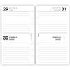 Agendepoint.it Ricambio Organizer Bi-Giornaliero a Righe 2026, 2 Giorni per Pagina, 6 Fori, 9x17 cm, Carta 80g