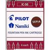 PILOT Confezione 6 cartucce d'inchiostro PILOT NAMIKI per penna CAPLESS stilografica IC-50 colore SEPIA