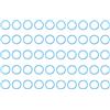 TopHomer Anelli in plastica per raccoglitori a fogli mobili, 50 pezzi, blu, rotondi, per libri, portachiavi, per lavori fai da te, documenti, quaderni, schede di carta, 28 mm
