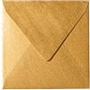 Paper24 25 Buste quadrate 125 X 125 mm, oro 12,5 x 12,5 cm 100 G/M² Triangolo linguetta