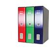 Esselte TriDox Classic, Dox2 Confezione da 3 Raccoglitori con Meccanismo a Leva in Formato Protocollo, 8,5 cm x 35,2 cm x 28,8 cm, Blu, Rosso e Verde