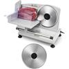 VEVOR Affettatrice Elettrica per Carne Congelata per Casa da 150 W con Lama da 17 cm, Affettatrice con Spessore Regolabile da 0 a 15 mm per Carne Congelata, Prosciutto, Velocità da 65 a 90 giri/min