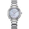 Citizen Eco Drive Arcly Women's Watch Mother of Pearl Bottom EM1090-60D Steel Case and Bracelet