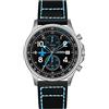 SHENGKE SINOBI Orologio Sportivo da Uomo Cronografo Multifunzione Con Calendario Data Resistente all'Acqua Facile da Leggere (Silver-Blue)